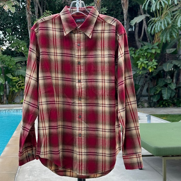 St. JOHN'S BAY PreLoved Plaid Shirt SZ M 100% cotton - Picture 2 of 6